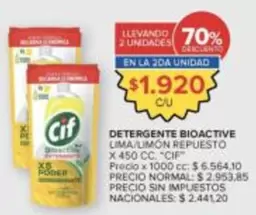 Cif - DETERGENTE BIOACTIVE LIMA/LIMON REPUESTO