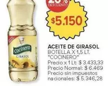 Cocinero - ACEITE DE GIRASOL