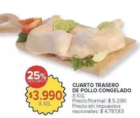 X$ - CUARTO TRASERO DE POLLO CONGELADO