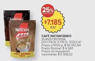 Nescafé - CAFÉ INSTANTÁNEO