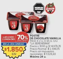 La Serenísima - POSTRE DE CHOCOLATE/VAINILLA