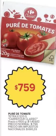 Carrefour - PURÉ DE TOMATE