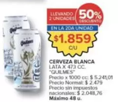 Quilmes - CERVEZA BLANCA LATA