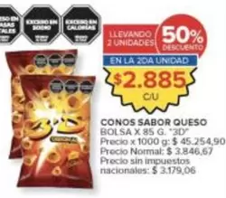 3D - CONOS SABOR QUESO BOLSA