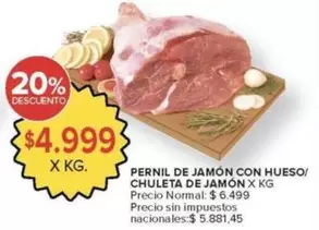 X$ - PERNIL DE JAMÓN CON HUESO/ CHULETA DE JAMÓN