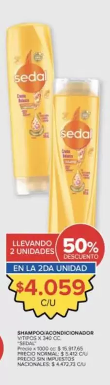 Sedal - SHAMPOO O ACONDICIONADOR