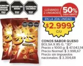 X$ - CONOS SABOR QUESO