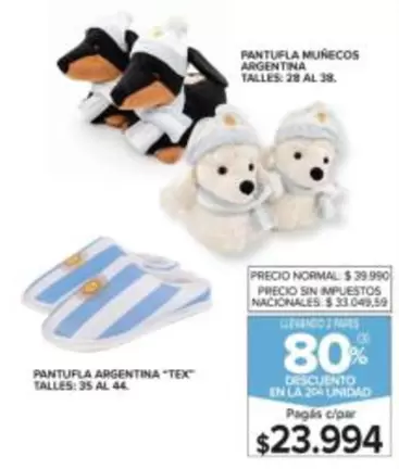 Pantufla Muñecos / Pantufla Argentina "Tex"