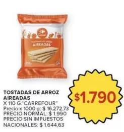 Carrefour - Tostadas de Arroz Aireadas