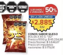 3D - CONOS SABOR QUESO