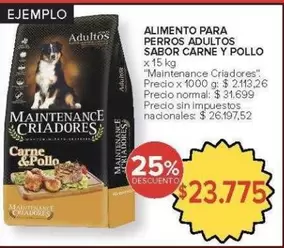 Criadores - Alimento para perros adultos sabor carne y pollo