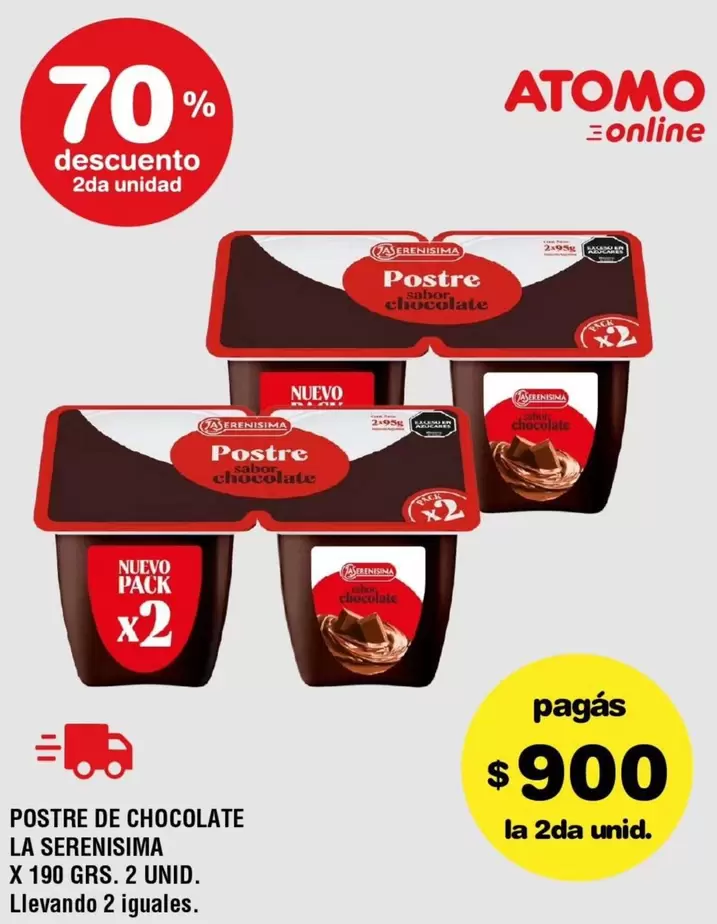 X$ - POSTRE DE CHOCOLATE