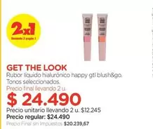 Look - Rubor líquido hialurónico happy gtl blush&go