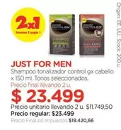 X$ - Shampoo tonalizador control gx