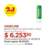 X$ - Bálsamo labial con aloe en stick