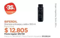 Biferdil - Shampoo antica
spa y ca
ida x 300 ml