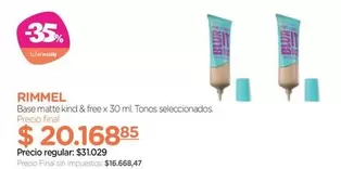 Rimmel - Base matte kind & free x 30 ml