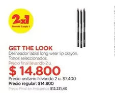 Look - Delineador labial long wear lip crayon