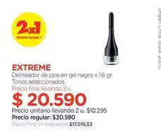 X$ - Delineador de ojos en gel negro
