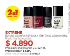 X$ - Esmalte para uñas nail color