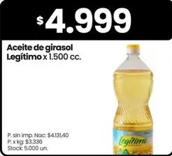 Legítimo - Aceite de girasol
