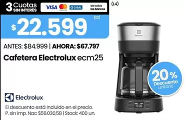 Electrolux - Cafetera ecm25