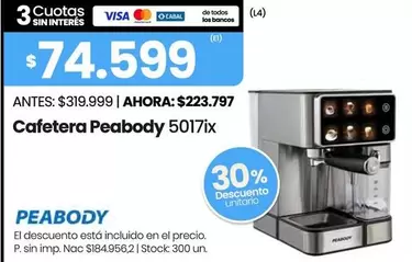 Peabody - Cafetera 5017ix