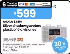 Silver - gavetero plástico 16 divisiones