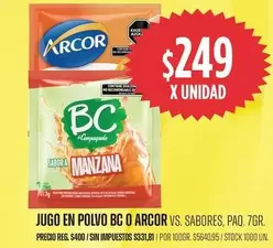 Arcor - JUGO EN POLVO
