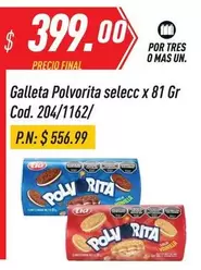 Mas - Galleta Polvorita selecc x 81 Gr Cod. 204/1162