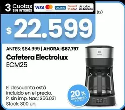 Electrolux - Cafetera ECM25