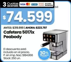 Peabody - Cafetera 5017ix