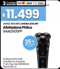 Philco - Afeitadora 94AE5105PP