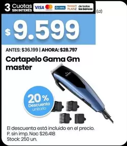 GAMA - Cortapelo Gama Gm master
