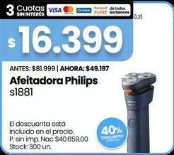 Philips - Afeitadora s1881