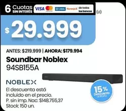 Noblex - Soundbar 94SB155A