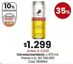 Isenbeck - Cerveza , x 473 ml.