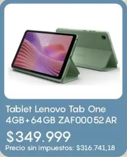 Lenovo -  Tab One 4GB+64GB ZAF00052 AR