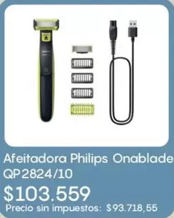 Philips - Afeitadora Onablade QP 2824/10