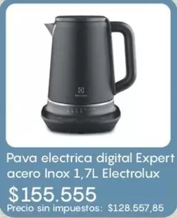 Electrolux - Pava electrica digital Expert acero Inox 1,7L