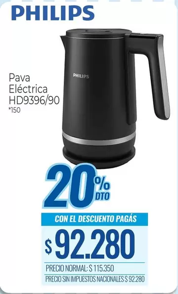 Philips - Pava Eléctrica HD9396/90