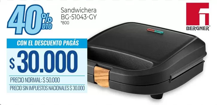 Sandwichera BG-51043-GY