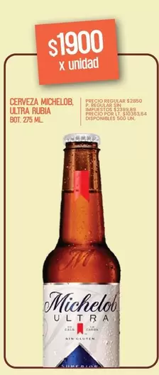 X$ - CERVEZA ULTRA RUBIA