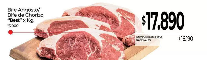 Best - Bife Angosto/ Bife de Chorizo "" x Kg.