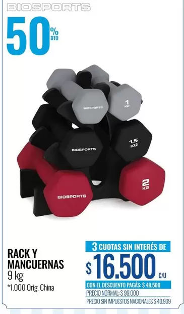 Rack y Mancuernas
