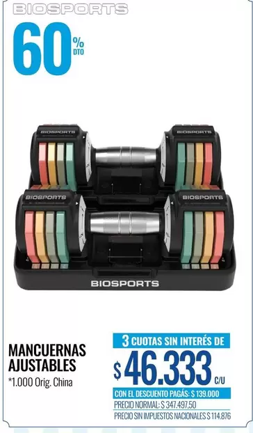 Mancuernas Ajustables