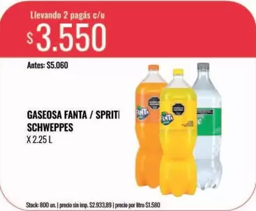Schweppes - GASEOSA FANTA / SPRITE