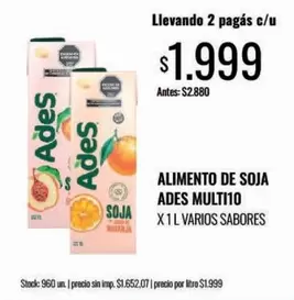 Ades - ALIMENTO DE SOJA MULTI10