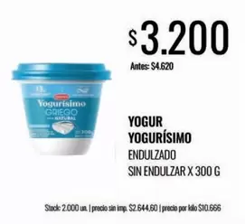 Yogurísimo - YOGUR YOGURÍSIMO ENDULZADO SIN ENDULZAR