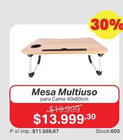 Mesa Multiuso para Cama 40x60cm